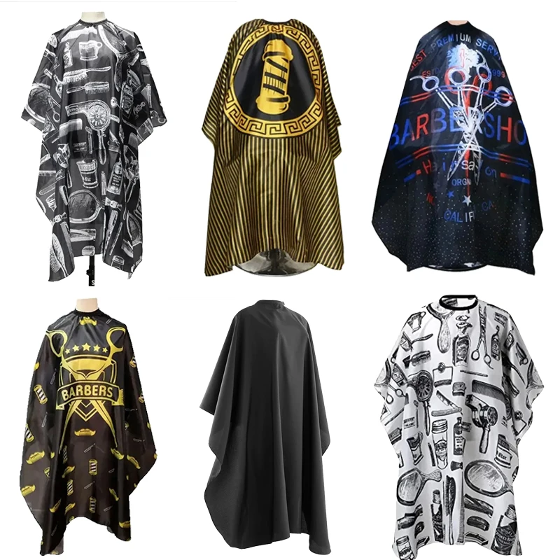 Hairdressing Coth Pattern Cutting Hair Waterproof Cloth Salon Barber Cape Professional Hair Stylist Retro Aprons Haircut Cape