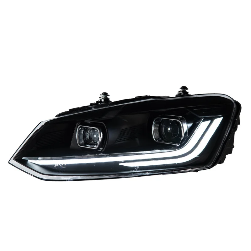 

Suitable for 2011-2018 Volkswagen POLO Headlight Assembly Modified LED Daytime Running Light Lens Turn Signal
