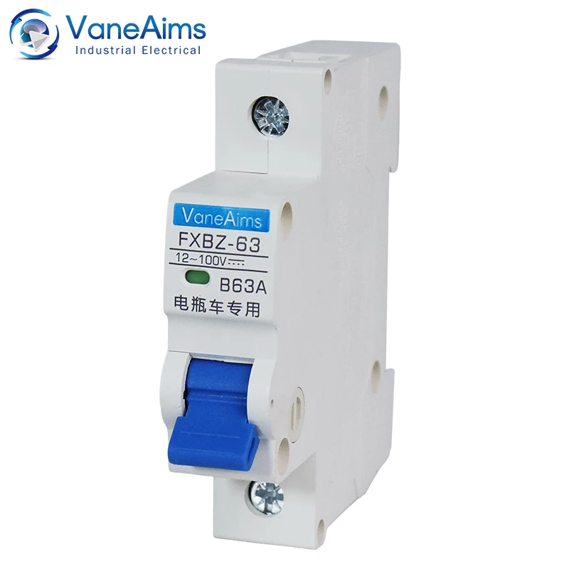 DC MCB 24V 48V 96V DZ47 circuit breaker DC 40A 63A 32A DZ47-63 power switch protector For battery car And Electric vehicle start