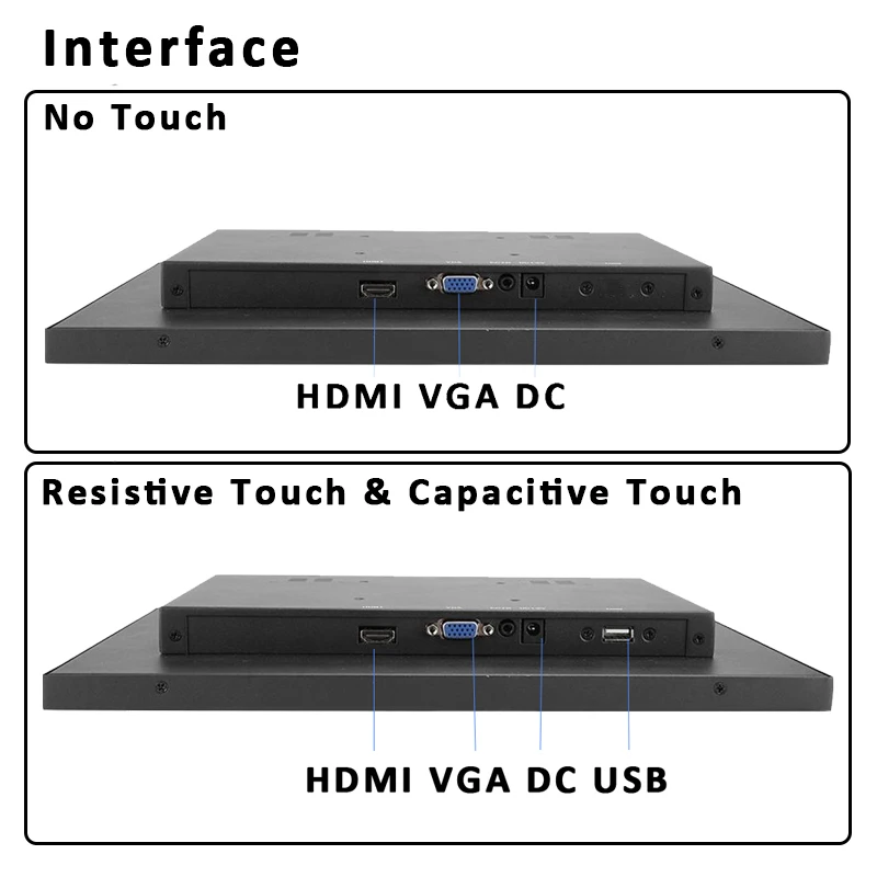 ZHIXIANDA 15.6 Inch 1920*1080 Open Frame Touch Screen  Industrial Embedded Panel PC Capacitive Resistive Touch Display