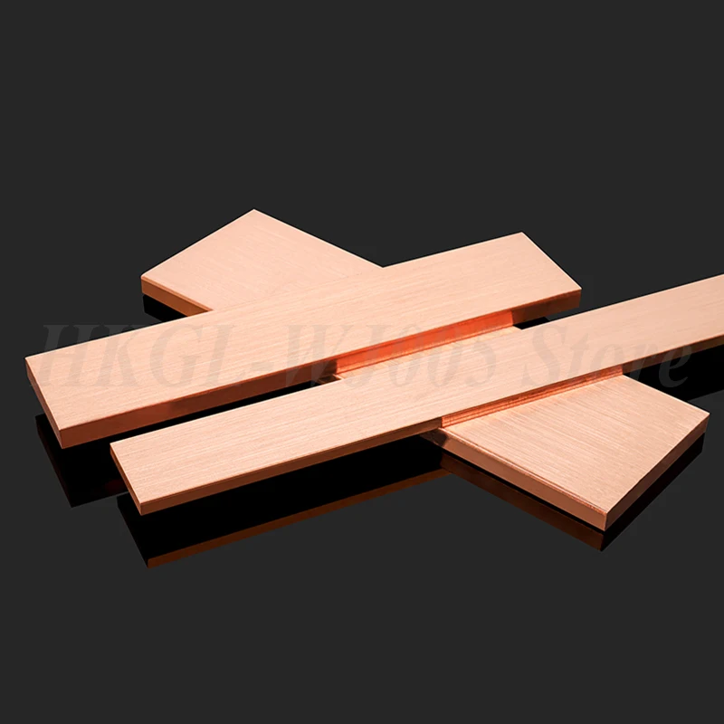 Thick 3-35mm T2 Red Copper Flat Bar Strip 99.9% Pure Copper Plate Purple Copper Block Rectangular Copper Plate Customizable