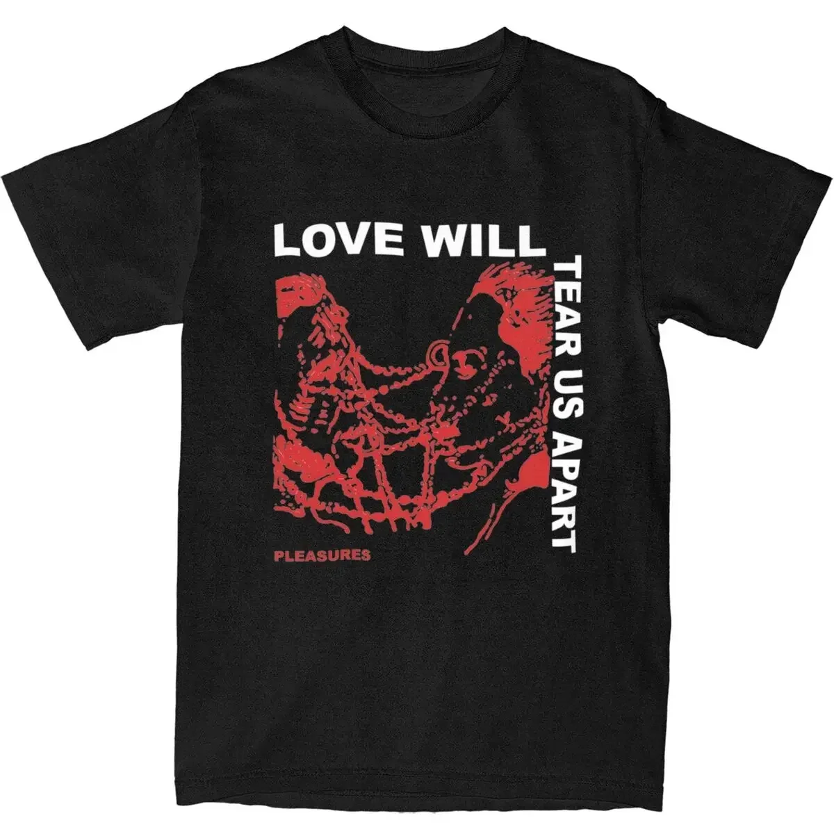 Singer Love Will Tear Us Apart T-Shirt Men Liled Peeped Pure Cotton T Shirts O Neck Harajuku Tee Shirt Oversize Tops