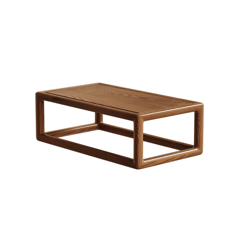 

New Chinese style all-solid wood chaise longue arhat bed tea table chair combination sofa couch living room