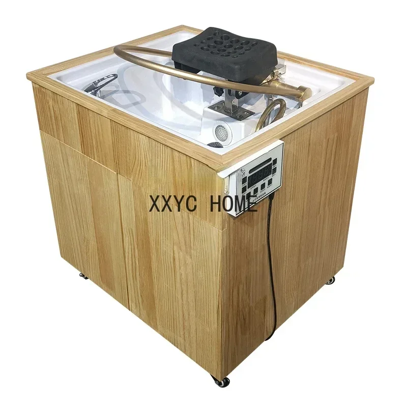 

Barber Shop Beauty Movable Head Therapy Basin Shampoo Chair Water Circulation Fumigation Hairdressing Shampoo Basin
