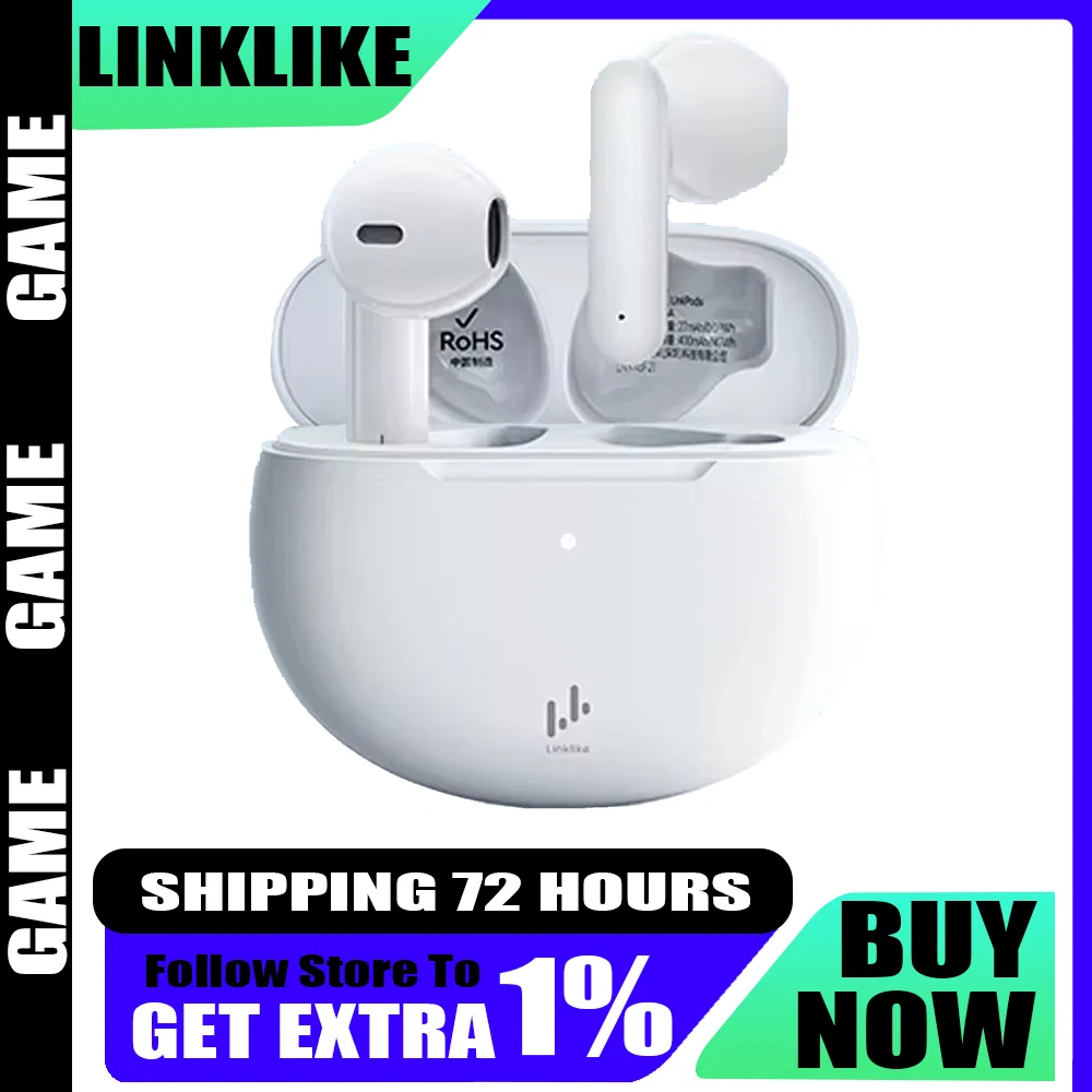 

Пользовательские Linklike Linkpods наушники беспроводные Bluetooth наушники длительный срок службы батареи шумоподавление двусторонние стерео водонепроницаемый подарок