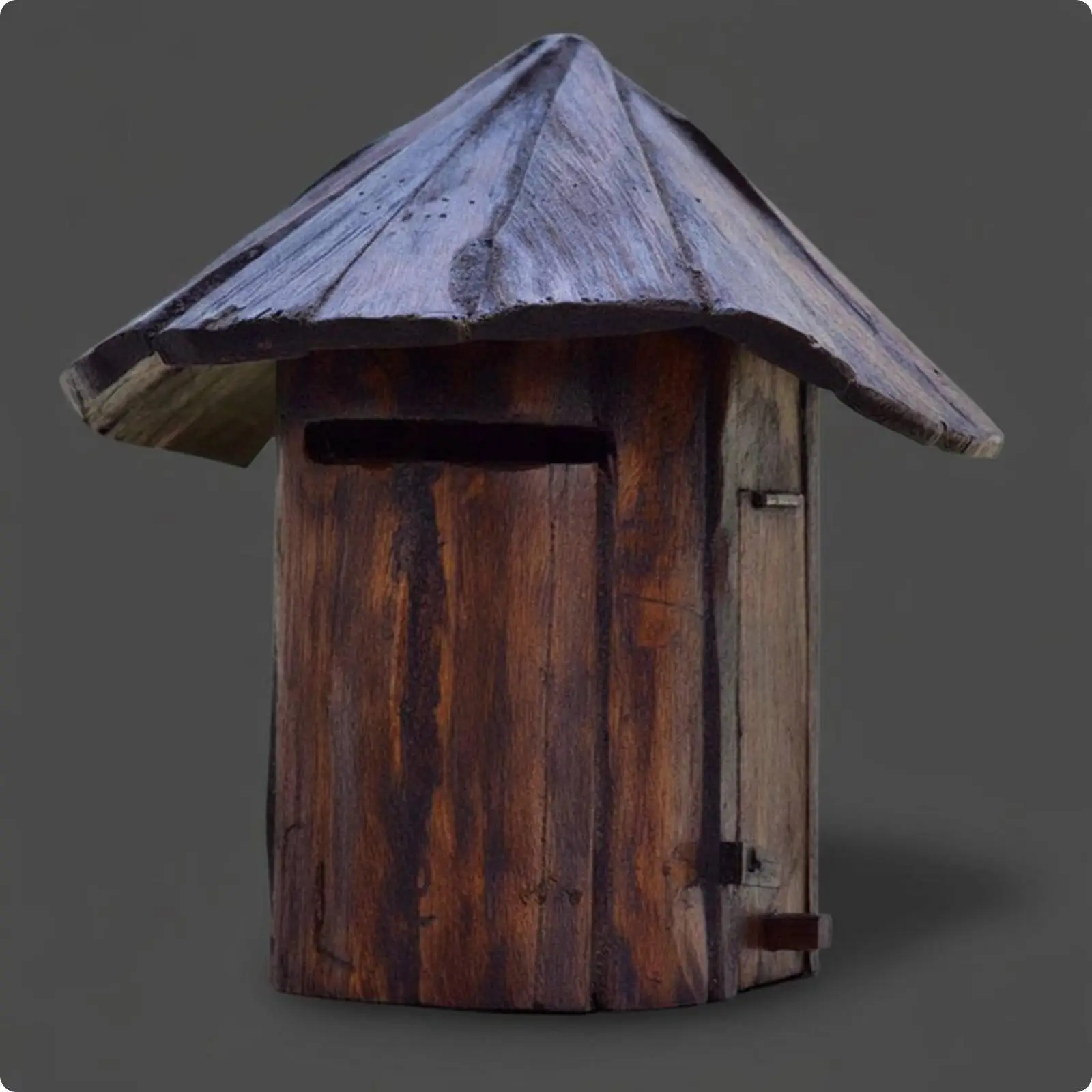 Handcrafted Wood Mailbox Outdoor Rainproof Rustic Letterbox Wall Mounted Mail Box for Home Porch Gate