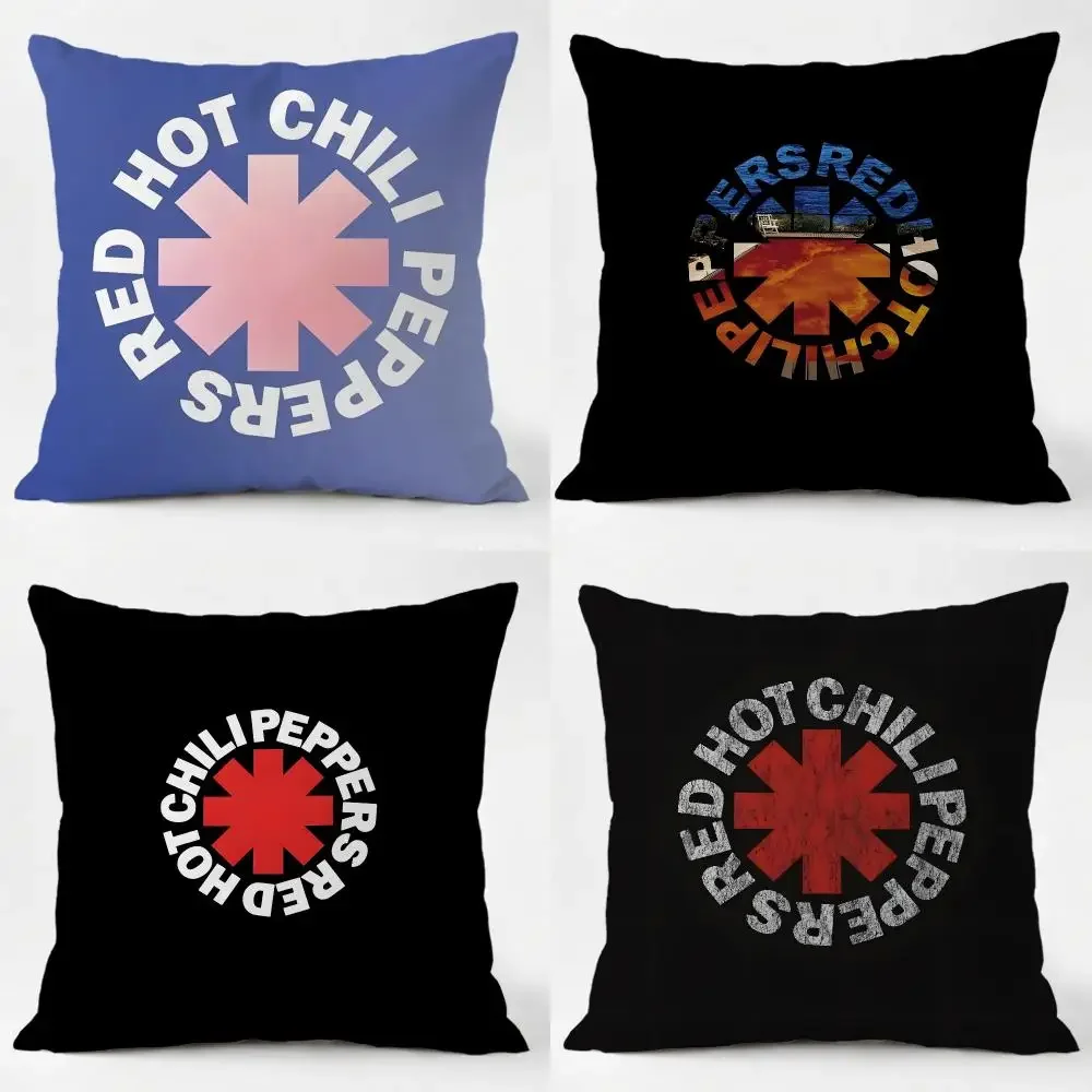 Energetic Funky Music R-Red Hot Chili Peppers Cushion Cover Sofa Home Living Room Car Decor Washable Square Pillowcase