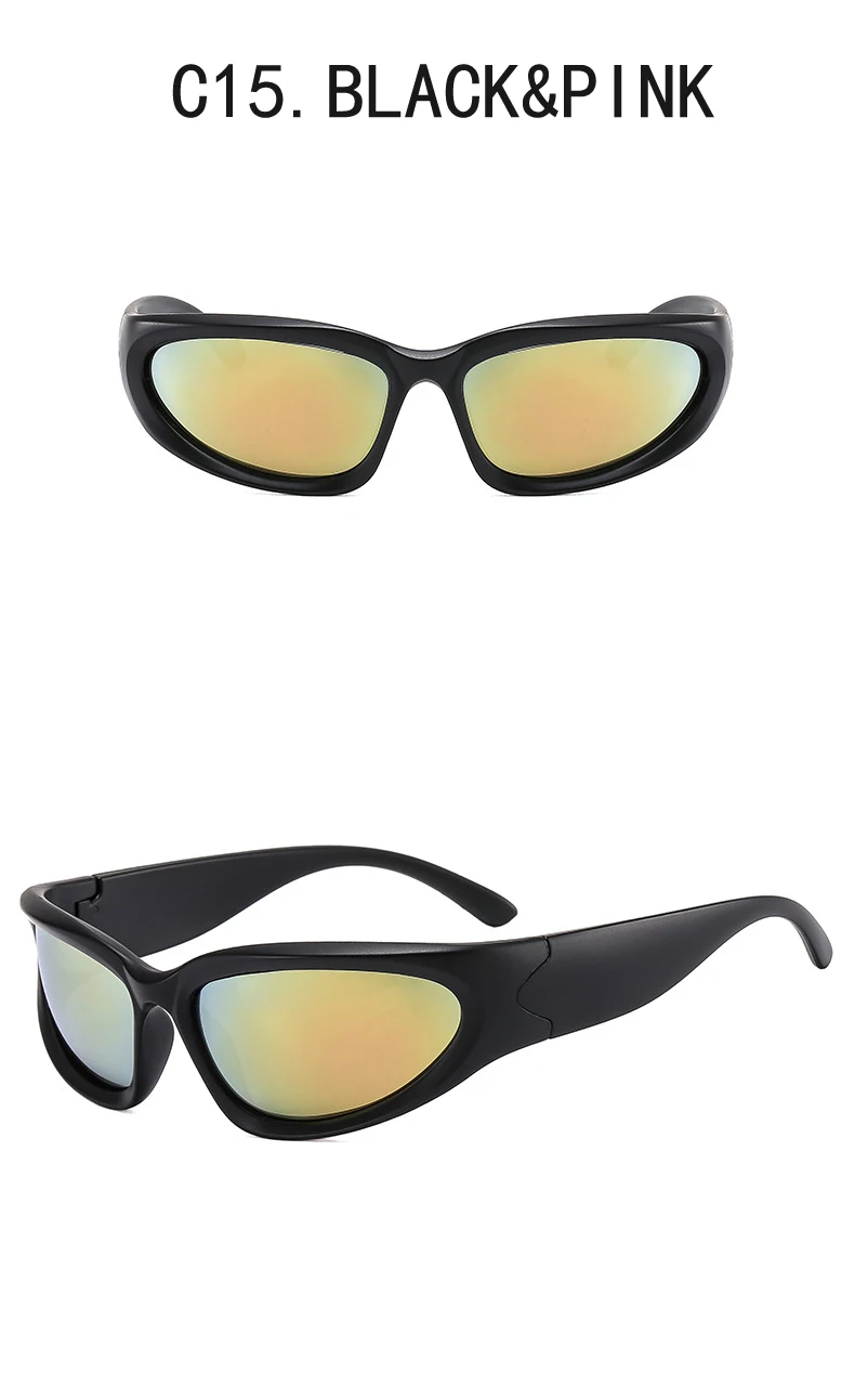 Steampunk Mode Goggle Frauen Sonnenbrille Weibliche Männer Punk Sonnenbrille Vintage Shades Brillen Dame Reiten Brillen UV400 – Detail 17