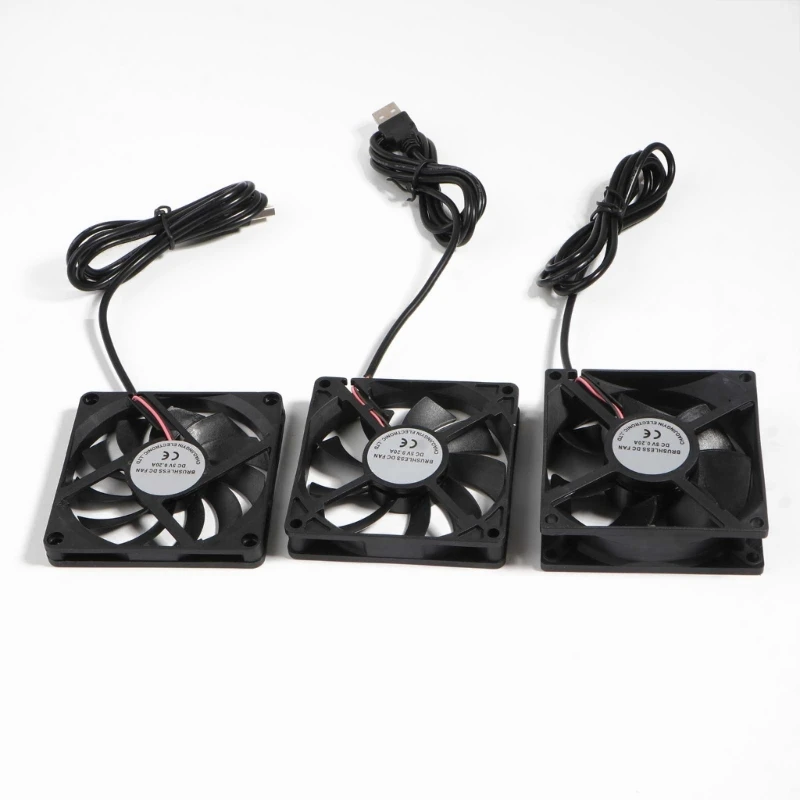 1 paczka 80mm wentylator USB 5V bezszczotkowe wentylatory chłodzące do chłodnicy obudowy komputera PC