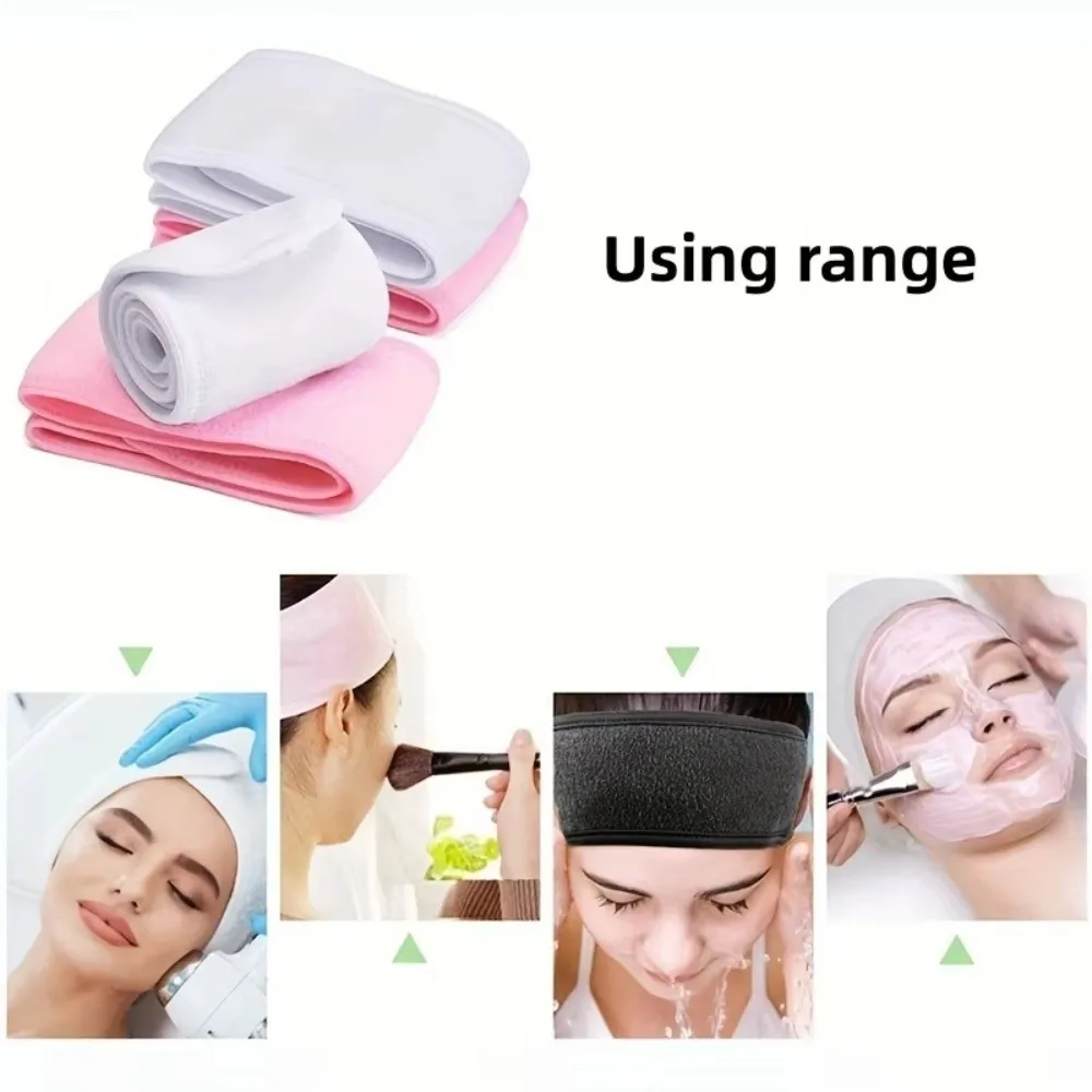 Nueva banda para la cabeza suave para mujer, banda ajustable para el cabello, diadema para SPA, accesorio de maquillaje, diademas faciales, baño