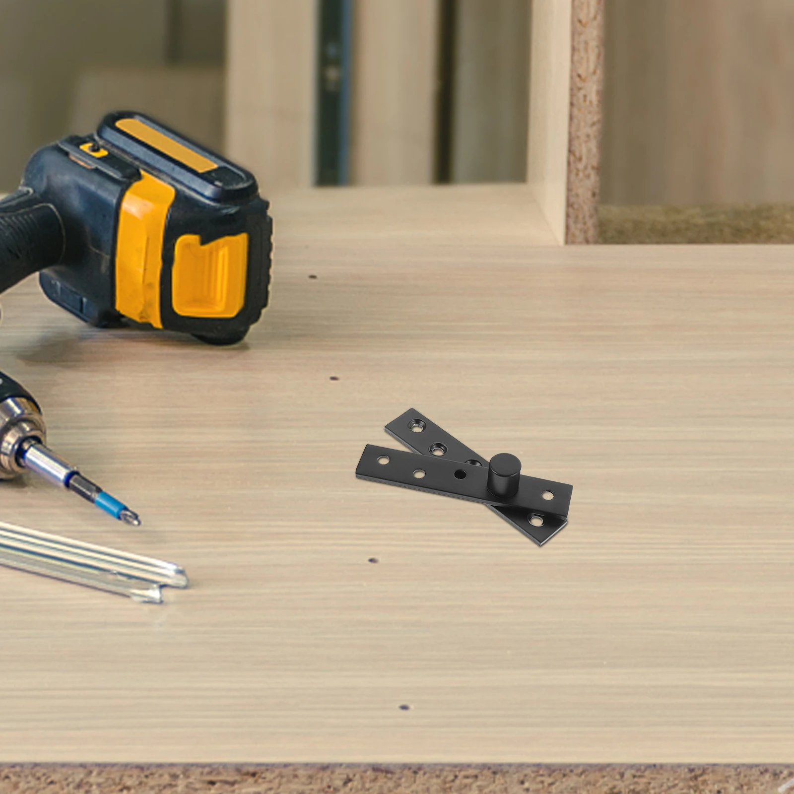 

1pc 360 Degree Rotating Door Stainless Steel Invisible Pivot Heavy Duty Cabinet Door Concealed Hinge Easy Installation Hidden