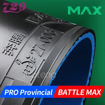 729 Tafeltennis Rubber Battle Max Pro Provinciale Ping Pong Rubber Plakkerig Oppervlak Blauwe Spons Snelle Aanval En Curve Combinatie