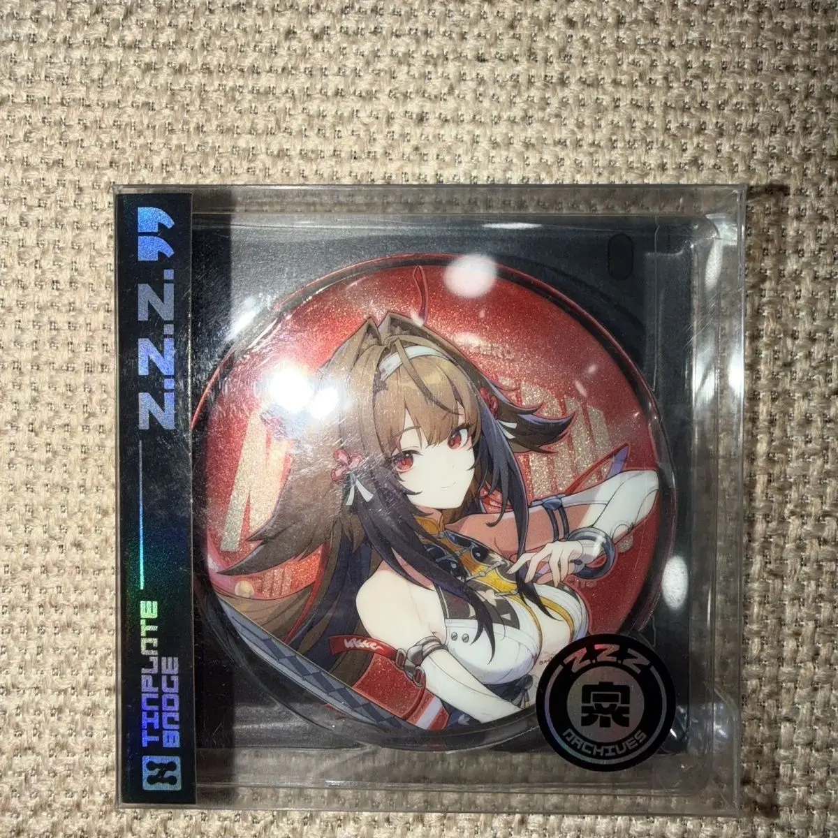 Badge double flash Ye Shunguang de 75 mm, authentique, en stock, Zenless Zone Zero, broche de dessin animé, décoration de sac, collection, cadeau, cosplay