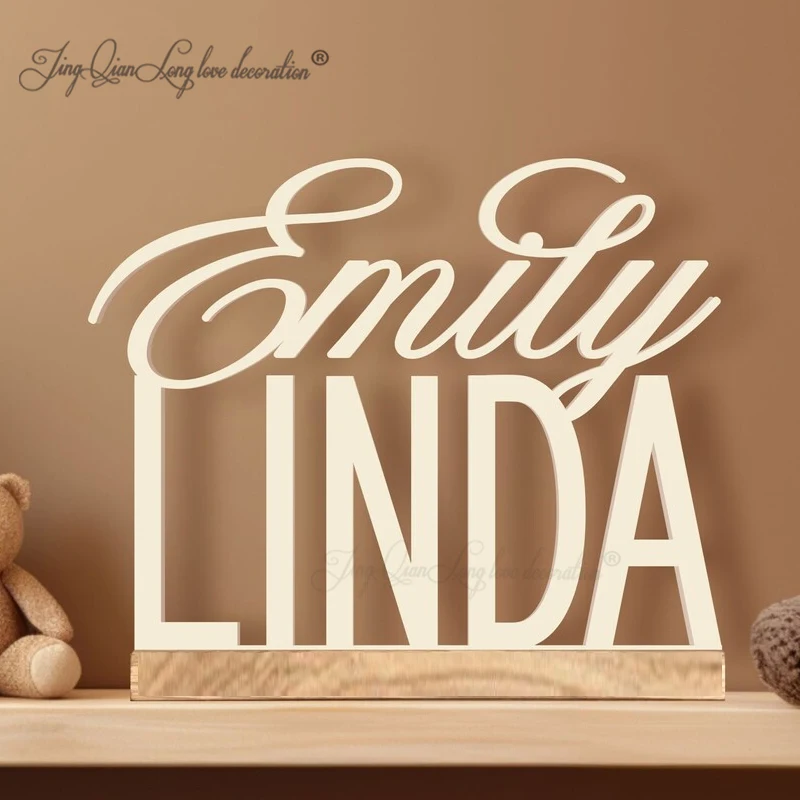 

Baby Birth Stats Sign, Freestanding Nursery Name Sign, Personalized Baby Name Sign, Shelf Decor for Kids Room, Self standnig Woo