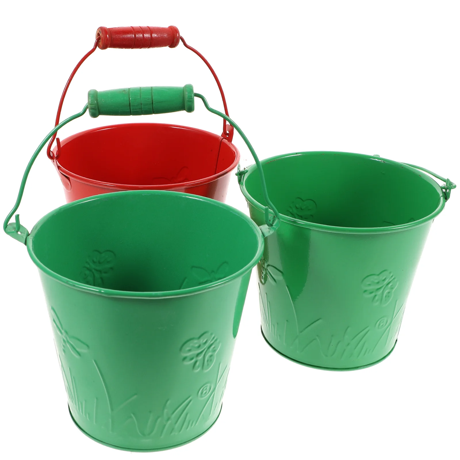 3Pcs Portable Sand Buckets Multi function Beach Toys Random Color Kids Accessory Strong Rustic Design Safe Premium