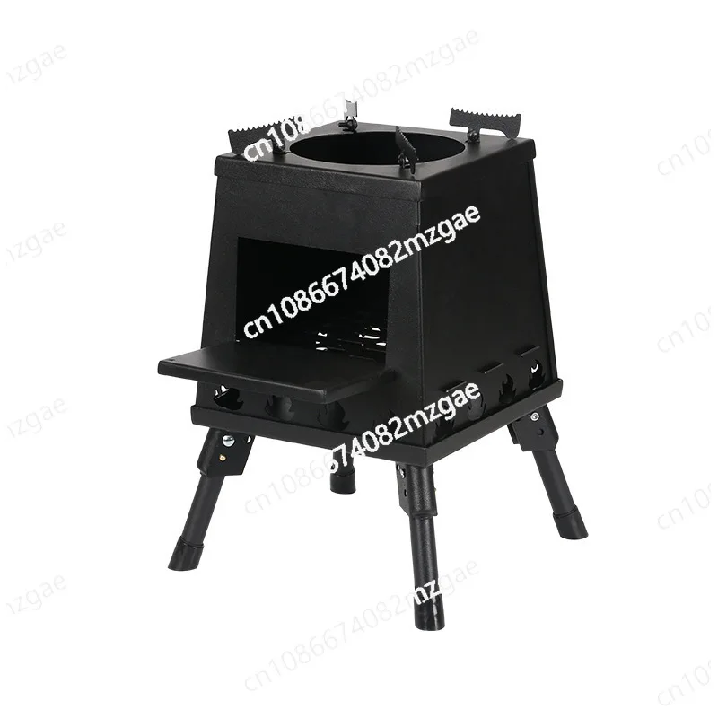 

Wood stove BBQ cookout folding stove, portable outdoor camping stove