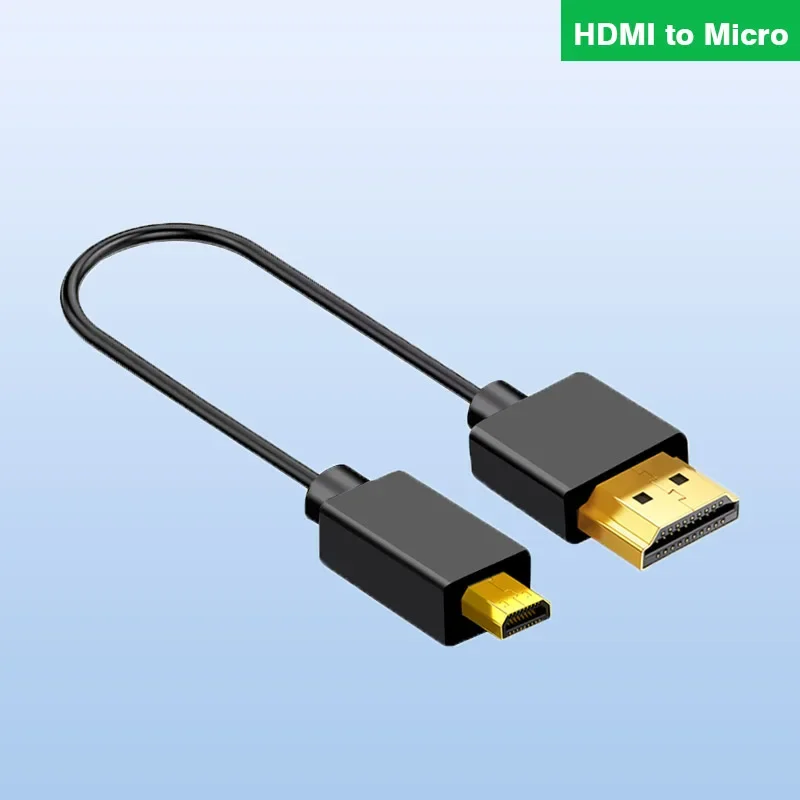 HDMI & Mini HDMI & Micro HDMI 2.0 Версия 4K 60P Гибкий кабель Hdmi-2.0 4K HD Тонкий мягкий короткий кабель для камеры OD3.2 20см 30см 50см