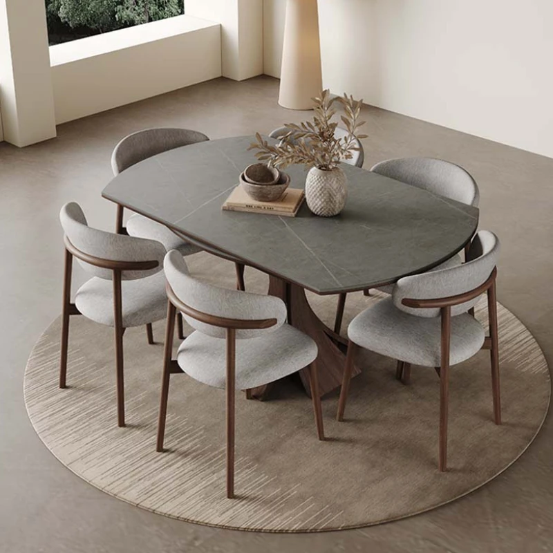 Designer Long Dining Table Round Waterproof Nordic Folding Dining Table Rectangular Design Tavolo Pieghevole Home Furniture