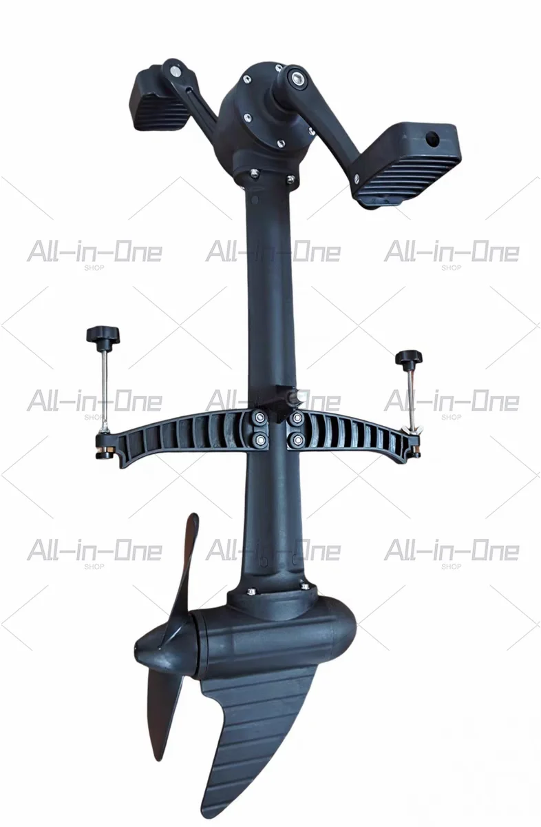 Lightweight plastic kayak pedal system - forward/backward pedal control for fin replacement
