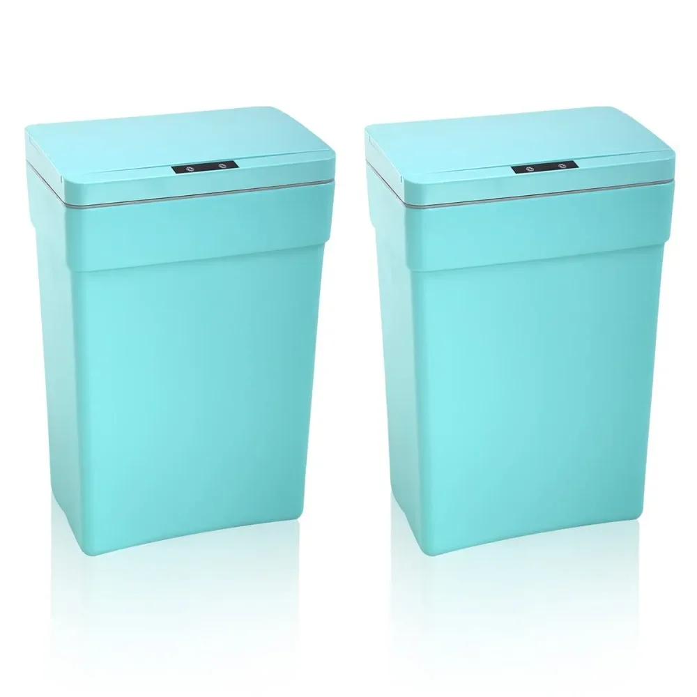 

Trash Can 13 Gallon Kitchen Trash Can for Bathroom Bedroom Home Office Automatic High-Capacity Plastic Touch Free Garbage