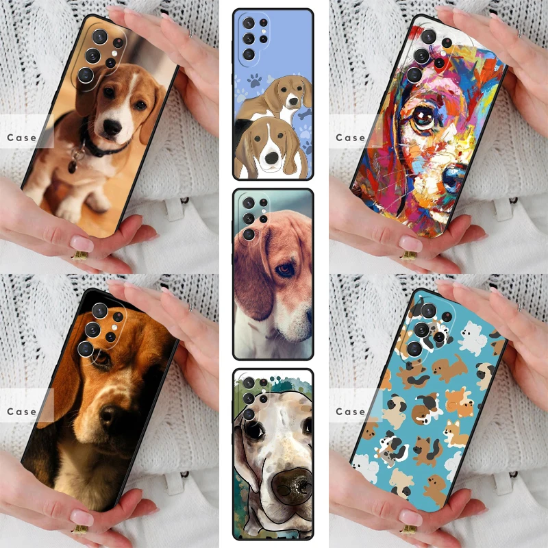 Beagle Dog SOFT TPU Phone Case for Samsung Galaxy S26 S25 S24 S23 S22 S21 S20 Note10 Plus FE Ultra Cover