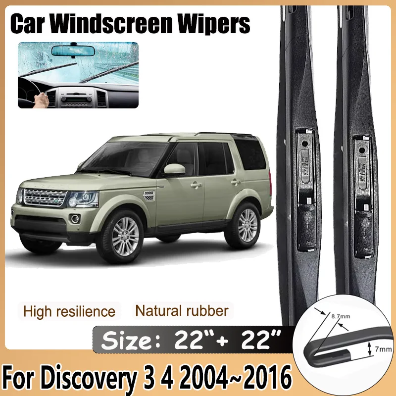 

For Land Rover Discovery LR3 LR4 3 4 2004~2016 Front Wiper Blades Window Windshield Windscreen Cleaning Brushes Car Accessories