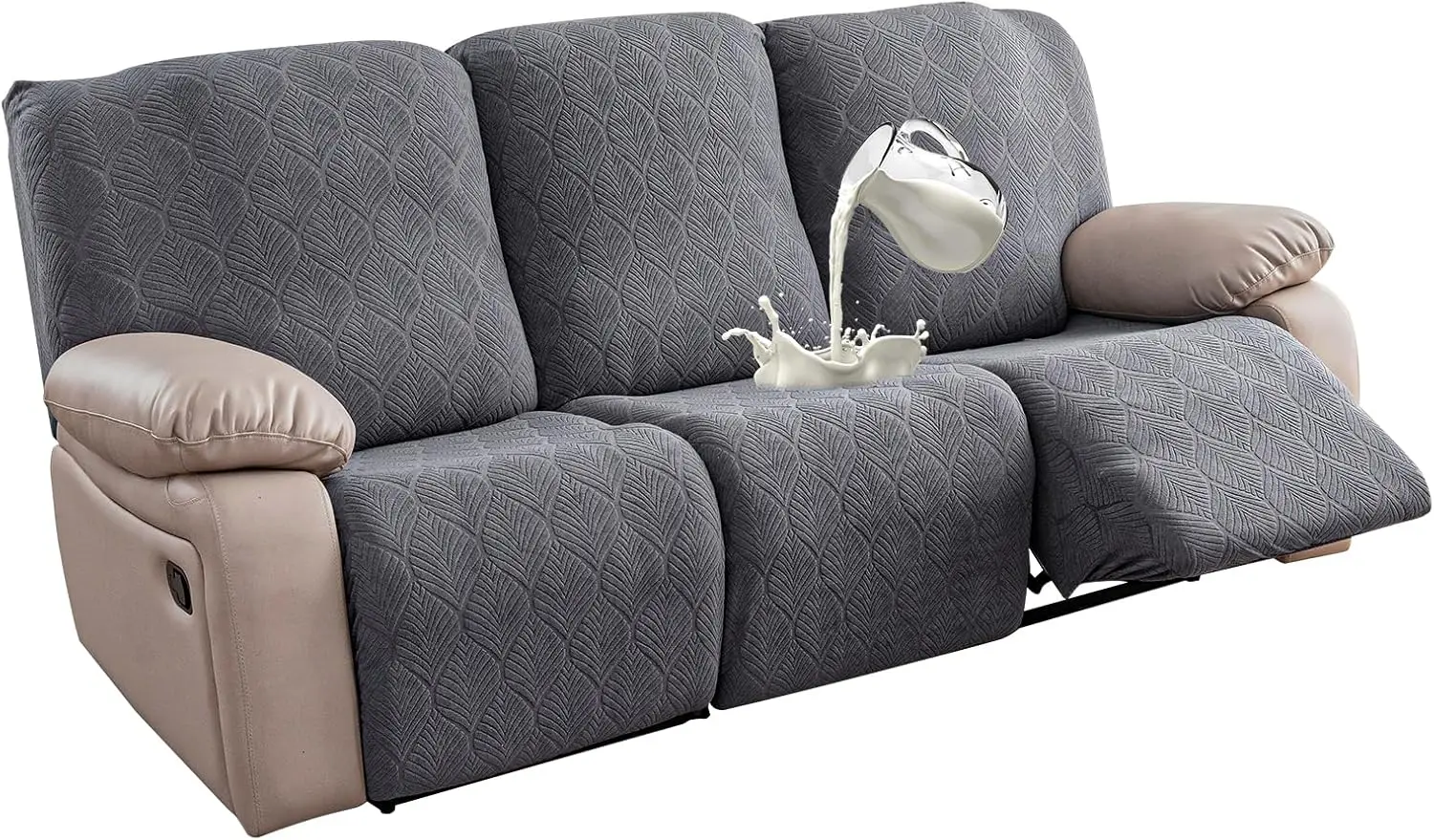 

100% Waterproof Recliner Sofa Slipcovers, 3 Pieces Stretch Reclining Couch Covers for 3 Cushion Couch Sofa Pet Friendly Washable
