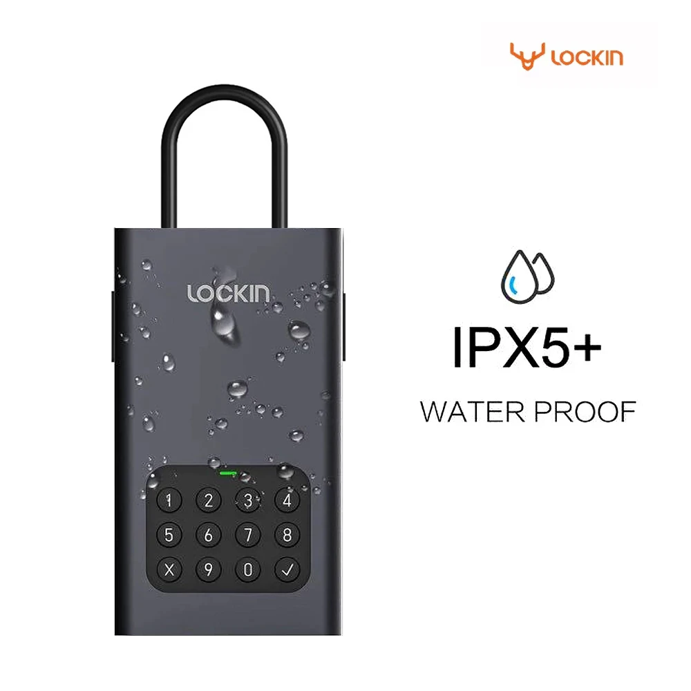 Lockin Smart Remote Control Smart Key Storage Lock Box Wireless Password Key Safe Alloy Box IPX5 Waterproof For Tuya APP