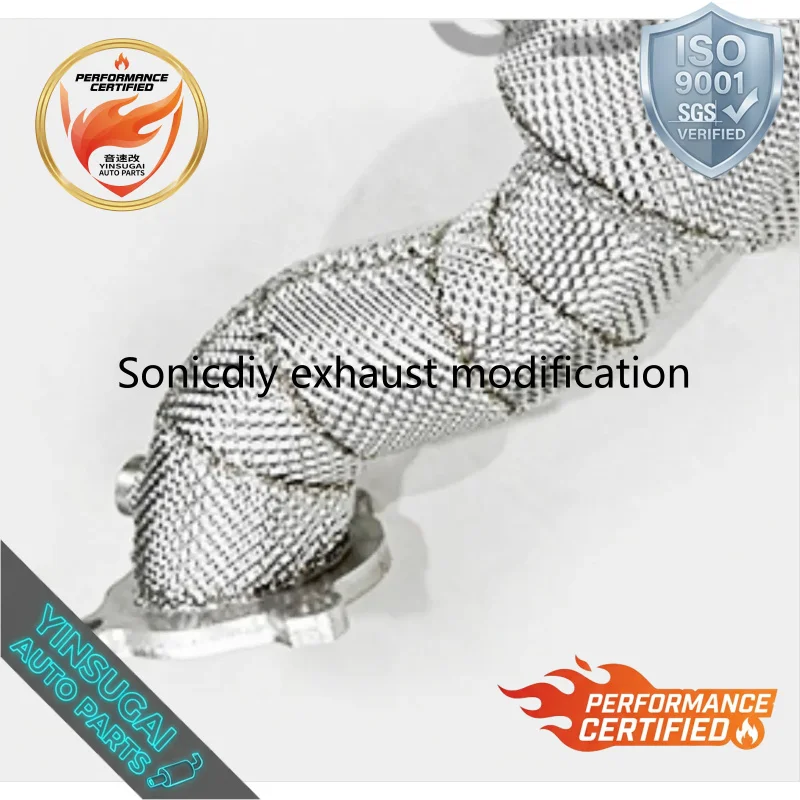 Sonicdiy Premium Stable Quality Catted Retrofit Racing Exhaust Downpipe for Chevrolet Camaro 2.0T