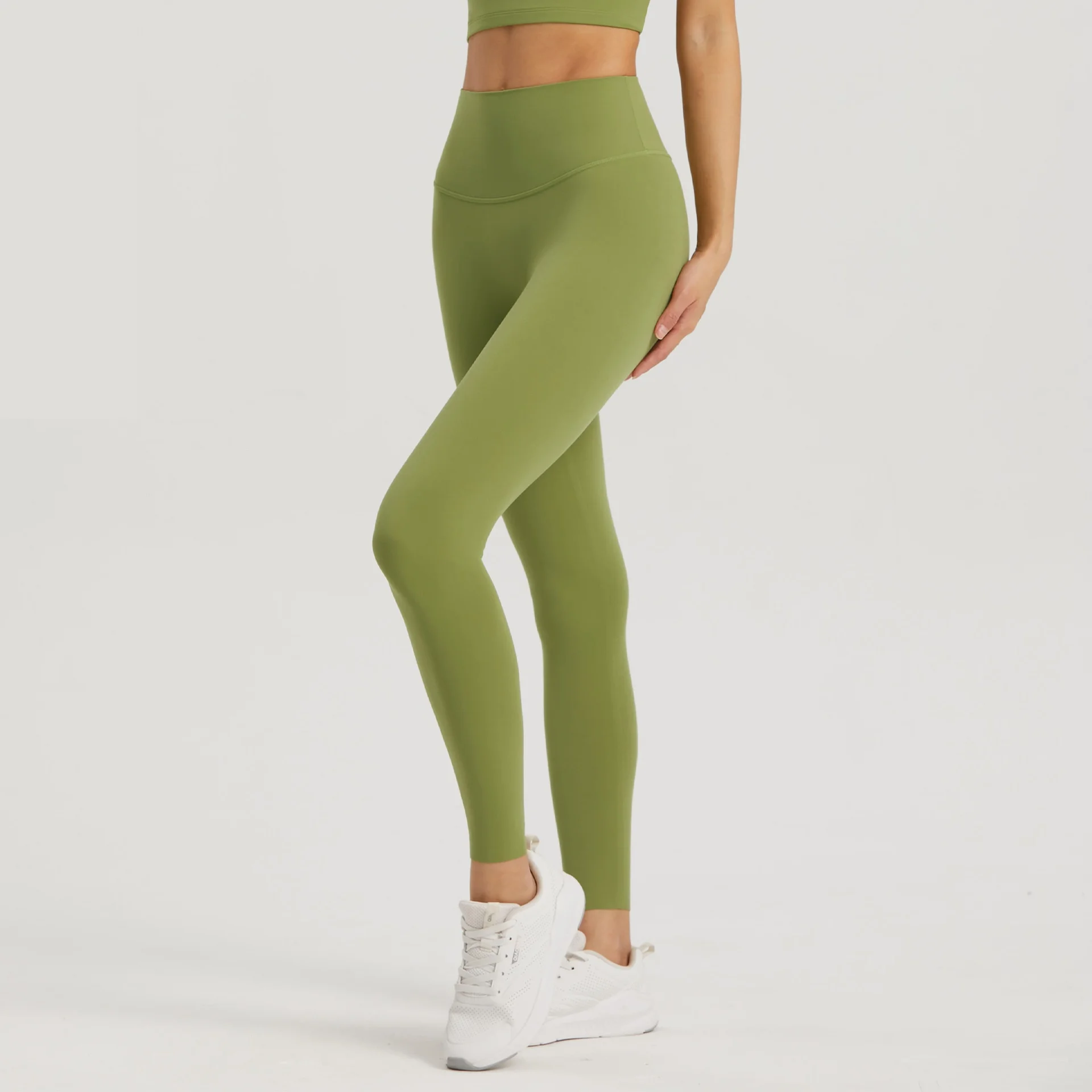 Nowy Top kobiety joga legginsy Sexy wysokiej talii brzucha sportowe spodnie Gym Solid Color dozowanie spodnie do fitnessu bez szwu oddychające