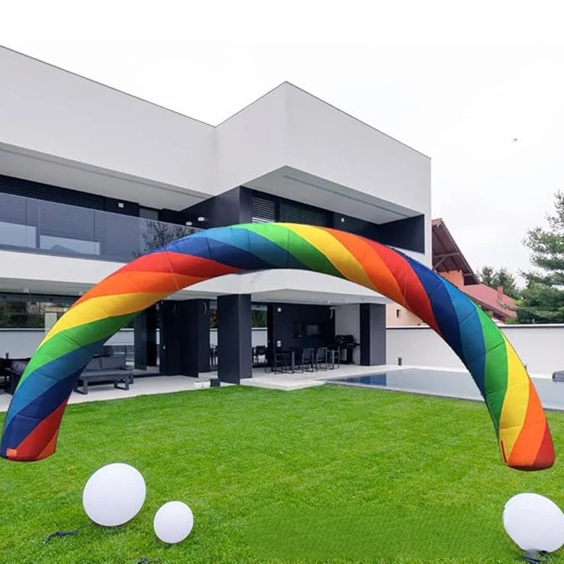 Regenbogenbogen, individueller aufblasbarer Ballon, bunte Werbung, Geburtstag, Torbogen, Willkommenstor für Party-Event-Dekoration im Freien