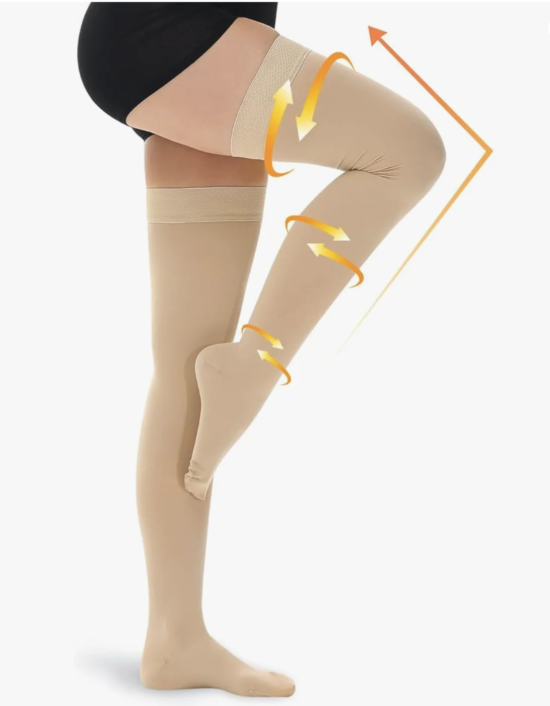 Thigh High Compression Stockings for Women & Men 22-32mmHg Graduated Compression Hose Medical Compression Stockings Support