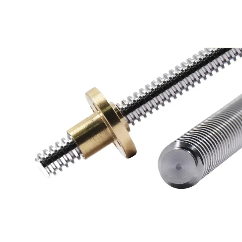 H-Type Double Trimmed Flange T8 Screw Nut 2mm Pitch 2mm Lead Brass Threaded Nut Compatible with Qipang 3D Printers