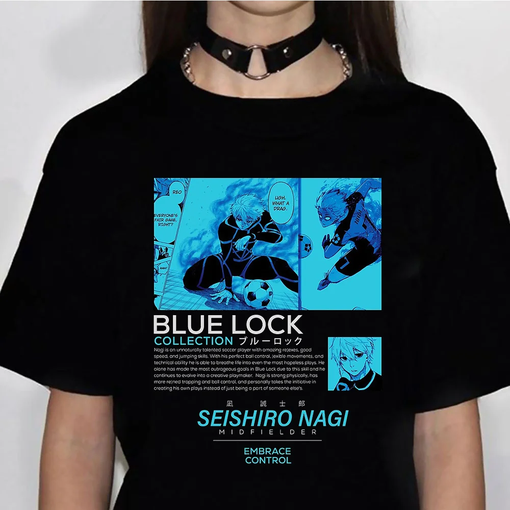 Blue Lock tshirt women Japanese anime comic tshirt girl graphic clothing