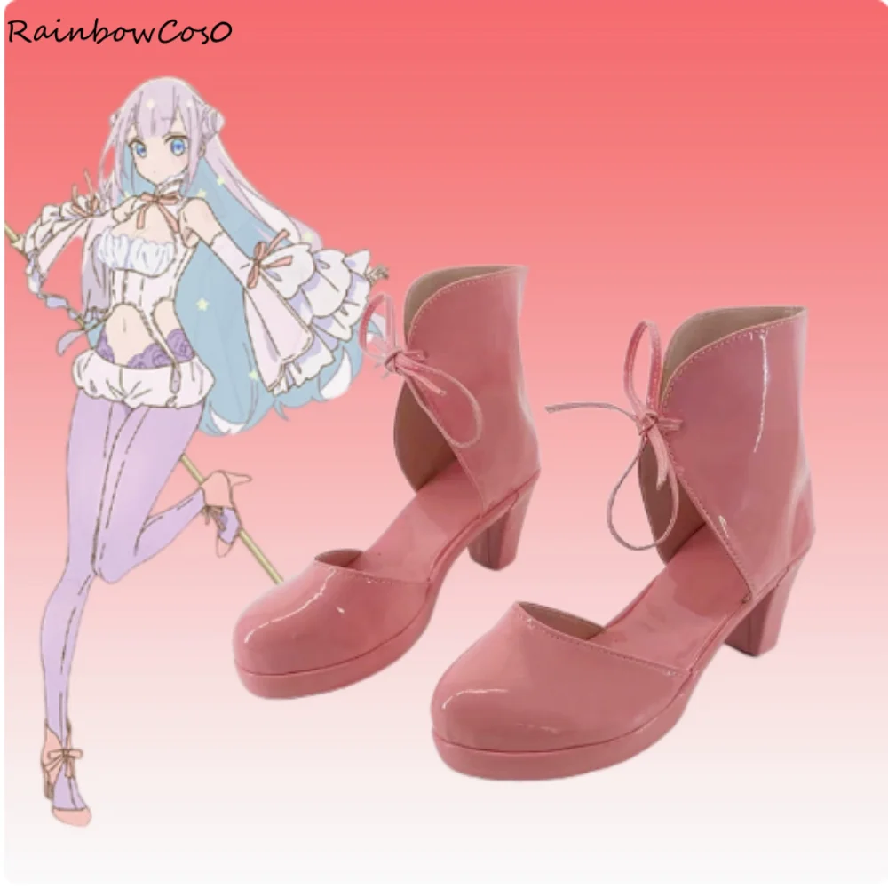 A garota mágica e o tenente mal usado para ser archenemies cosplay sapatos botas jogo anime dia das bruxas arco-íris cos0 w4460