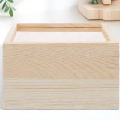

Clear Lid Wooden Box Small Jewelry Storage Case For Rings Earrings Trinkets Desktop Organizer Sundries Craft Gift Box