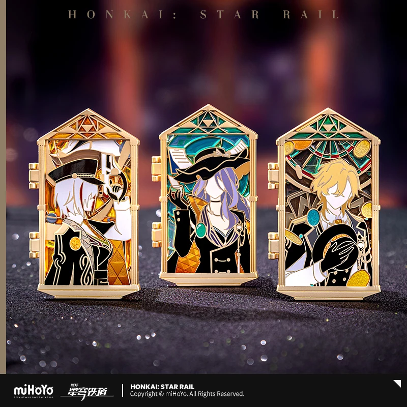 

[Официальный] Металлический значок Game Honkai Star Rail Stoneheart's Oath Ring Авантюрин Топаз Нефритовая брошь Булавка Doujin Подарки MiHoYo Натуральная