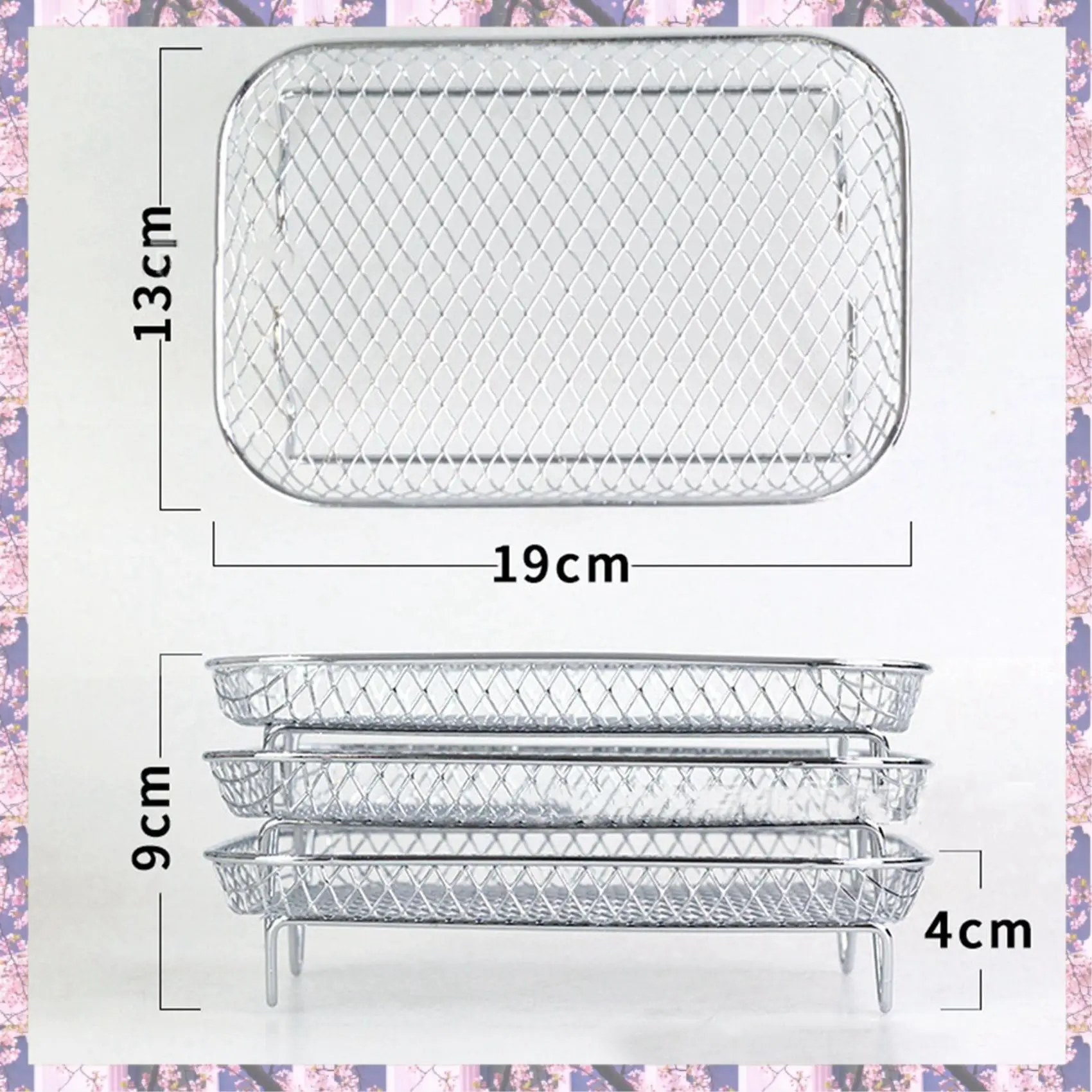 L73A 2025-2X Air Fryer Rack For Ninja Dual Air Fryer, 3-Layer Food Dehydrator Rack Toast Rack Grill Air Fryer Accessories