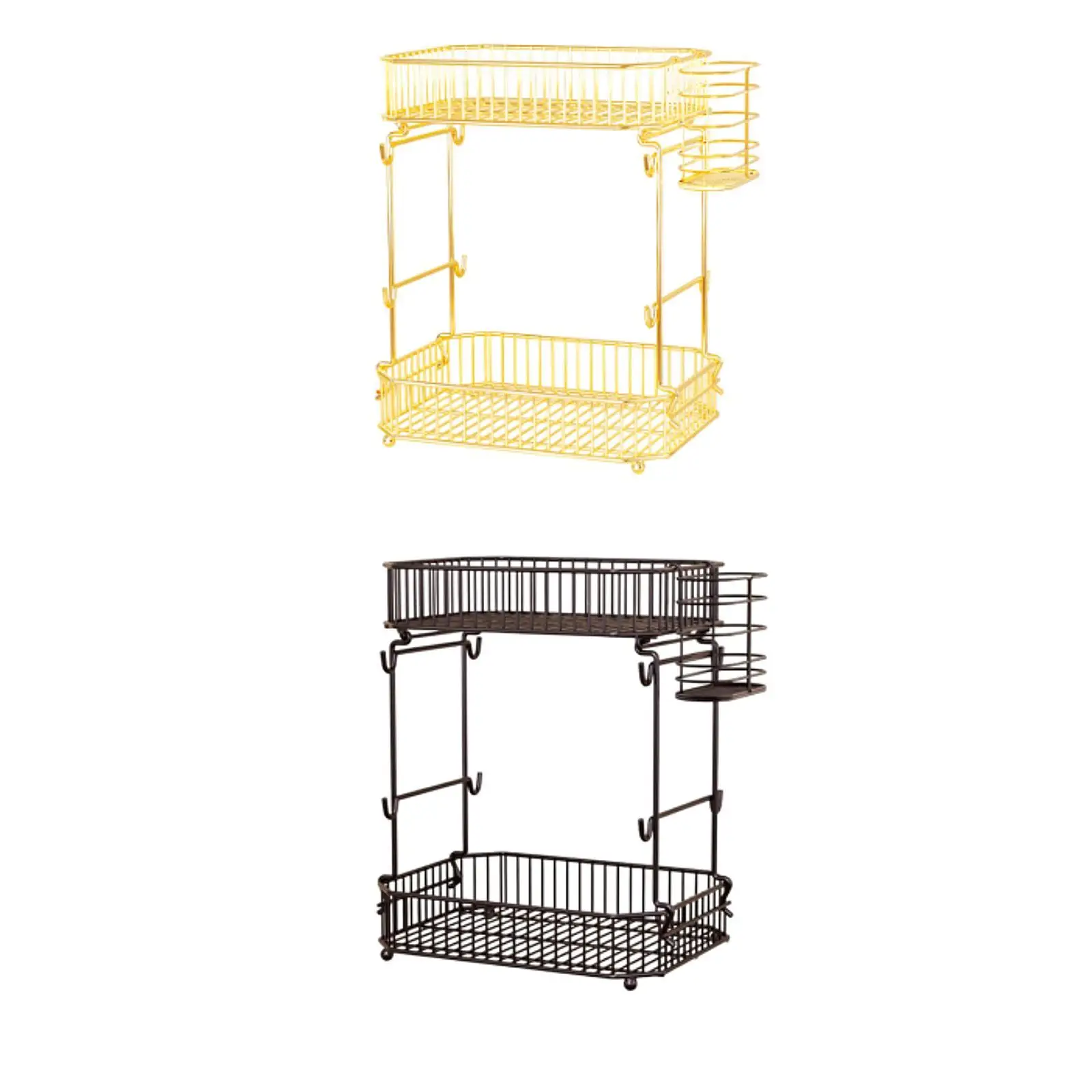 

Spice Rack Organizer Bathroom Rack Organizer Countertop Drain Storage Shelf Kitchen Storage Organizer Fruit Basket for Vanity