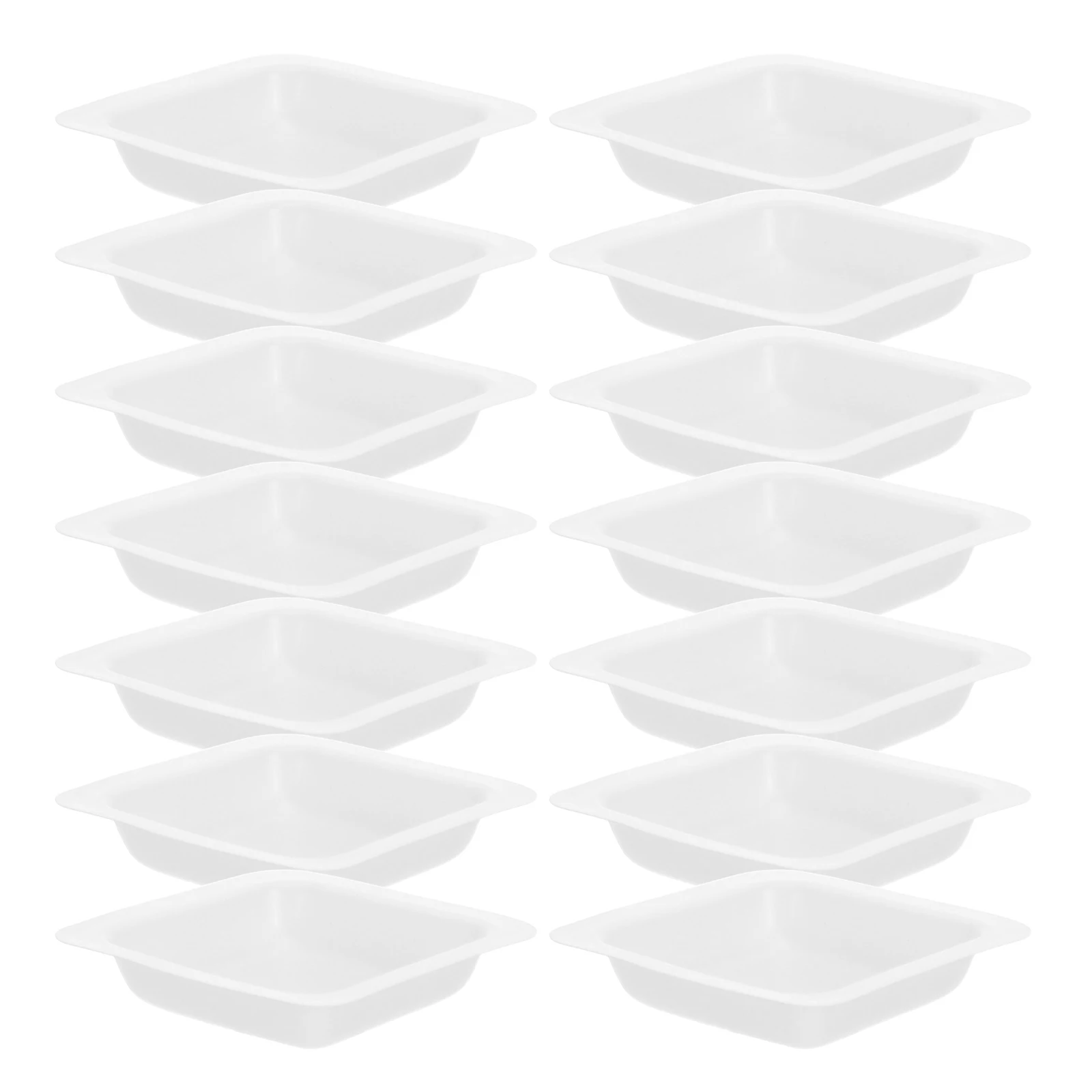 

50 Pcs Plastic Weighing Dish Fish Weigher Square Plates Reusable Trays Small Boats Shaped Lab Pans Dishes