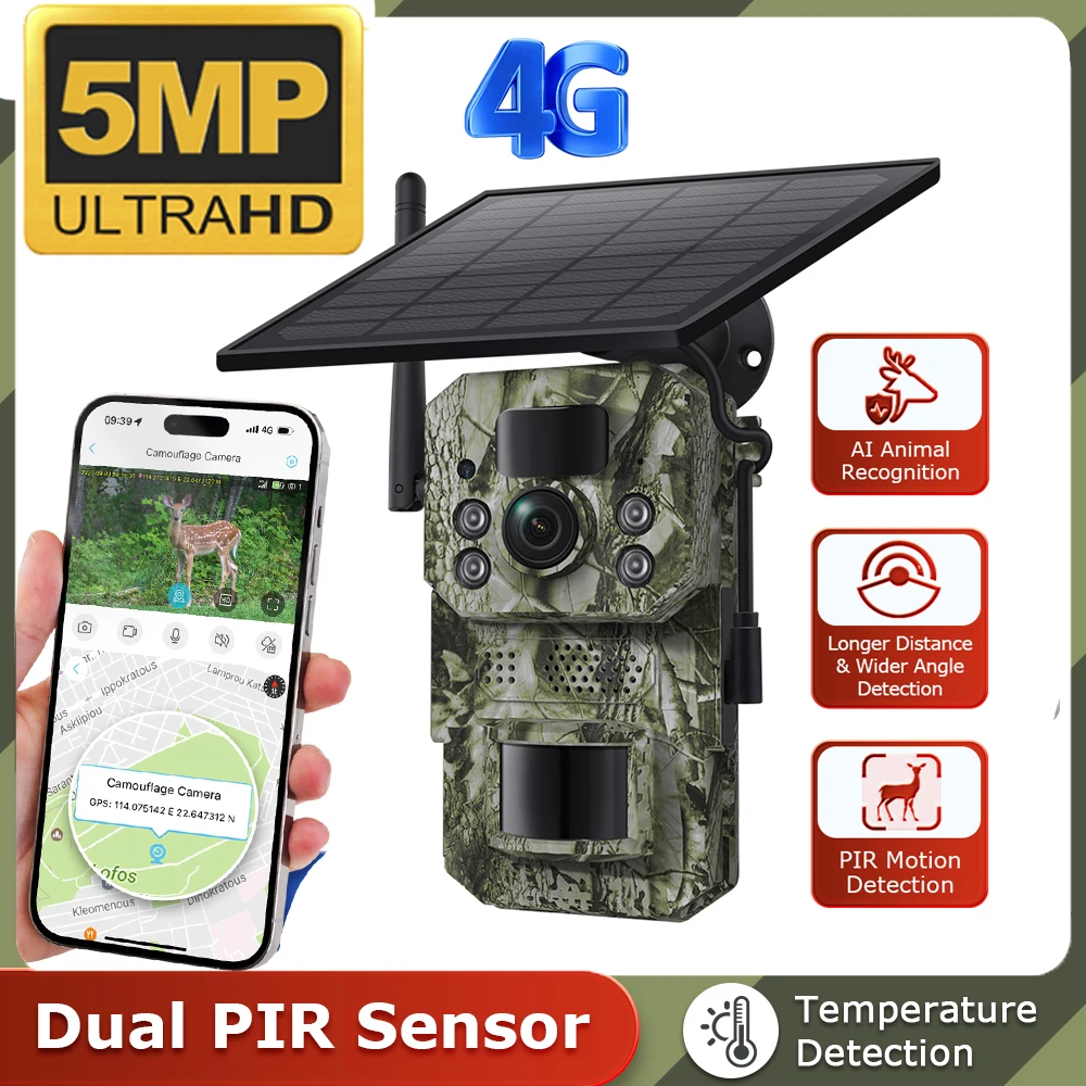INQMEGA Hunting Trail Camera 5MP Night Vision Wildlife Camera With Motion Activated Outdoor Trail Cam Trigger Wildlife Scouting