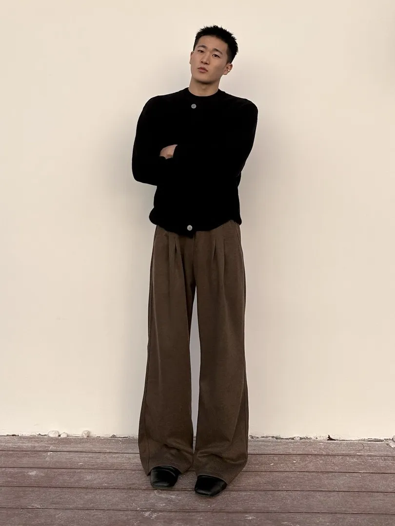 

Мужские брюки Cleanfit коричневого цвета, прямого кроя, широкие, повседневные, удобные, для весеннего сезона