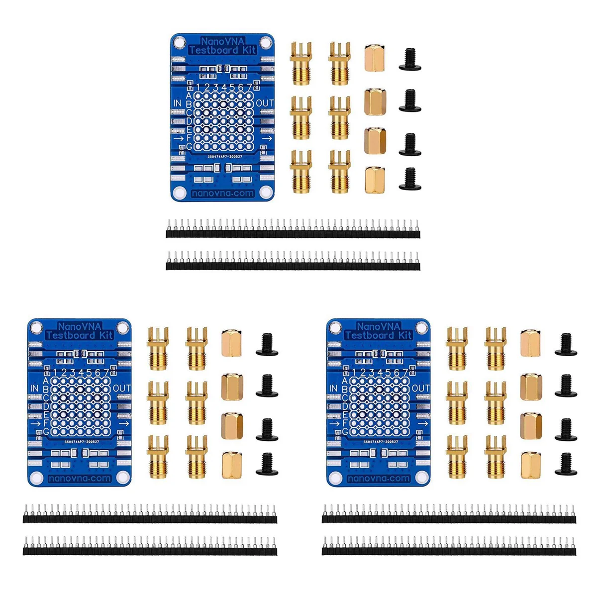 A02F-3X Nanovna Kit de placa de teste de analisador de rede vetorial para placa de teste de análise de rede Nanovna Placa de demonstração