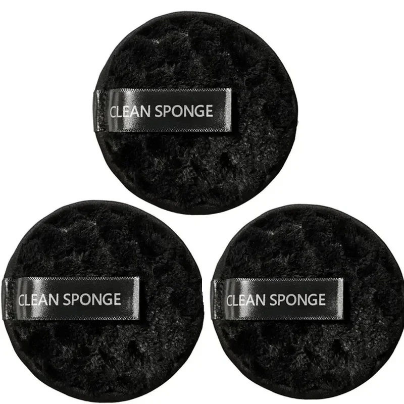 3Pcs Makeup Remover Pads Microfiber Reusable Face Towel Make-up Wipes Cloth Washable Cotton Pads Skin Care Cleansing Puff