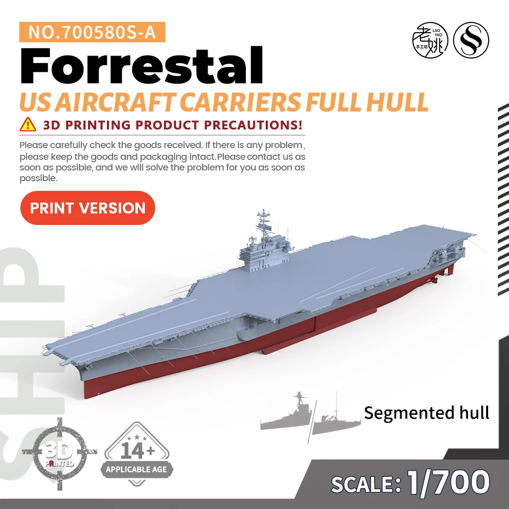 

SSMODEL SSC580S-A 1/700 Military Model Kit USN Forrestal Aircraft Carriers Full Hull WWII WAR GAMES