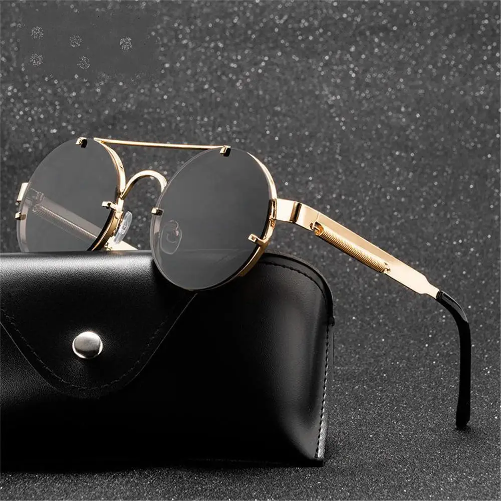 Vintage Punk Style Sunglasses Men Retro Round Metal Frame Women Summer New Design Sun Glasses Fashion Eyewear UV400