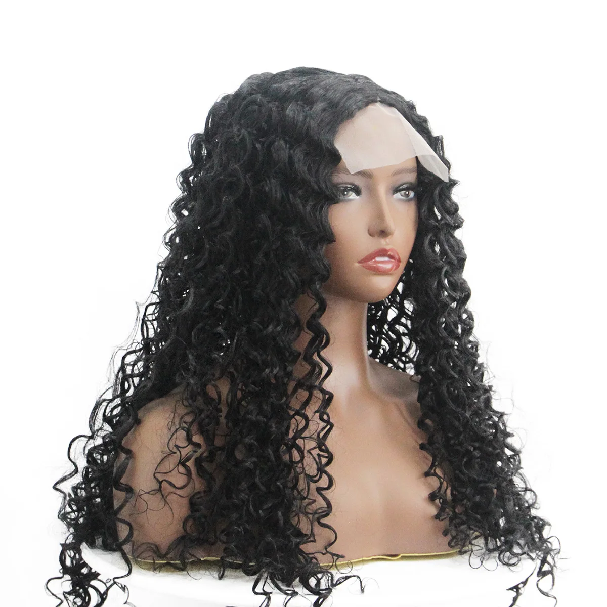 Fashion Long Curly Lace Front Synthetic Wig for Women Heat Resistant Fiber Natural Look Daily Cosplay Costume Party