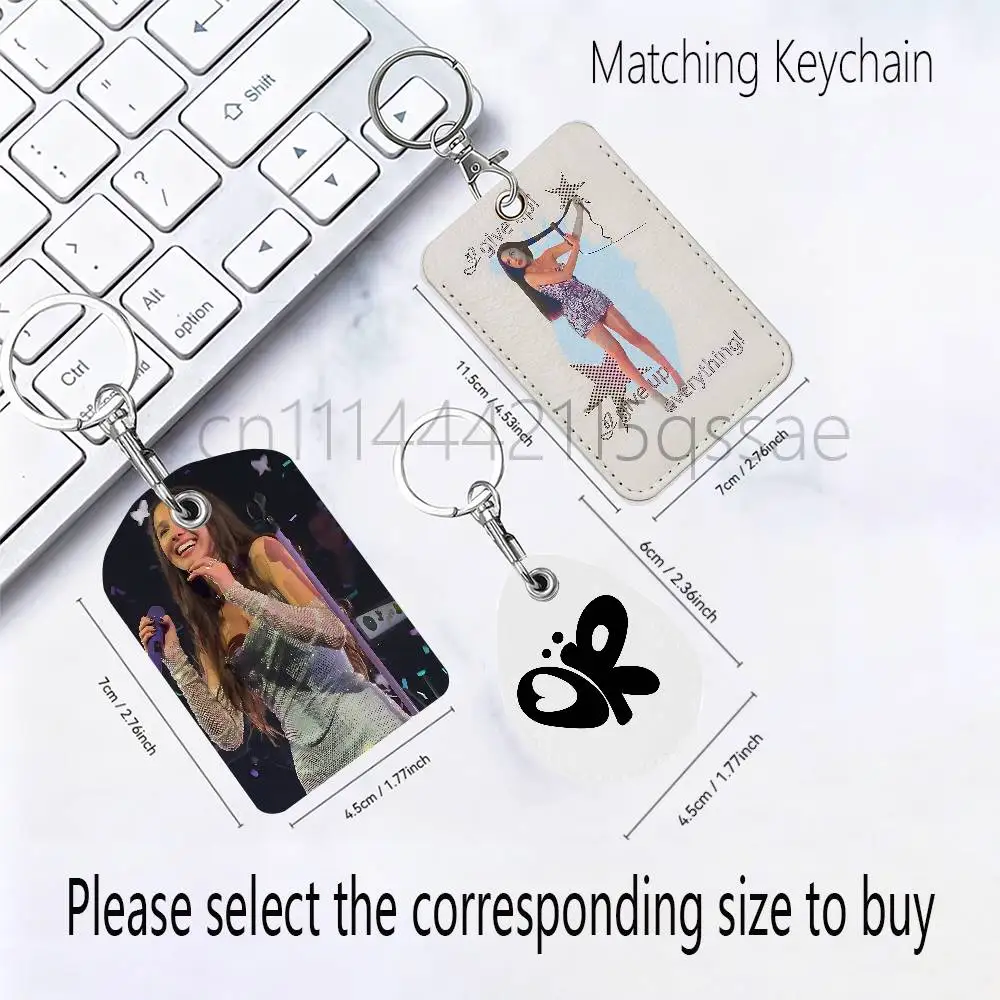 Singer O-Olivia Leather Keychain Card Holder For Airtag & Access Cards Modern Bus Pass
