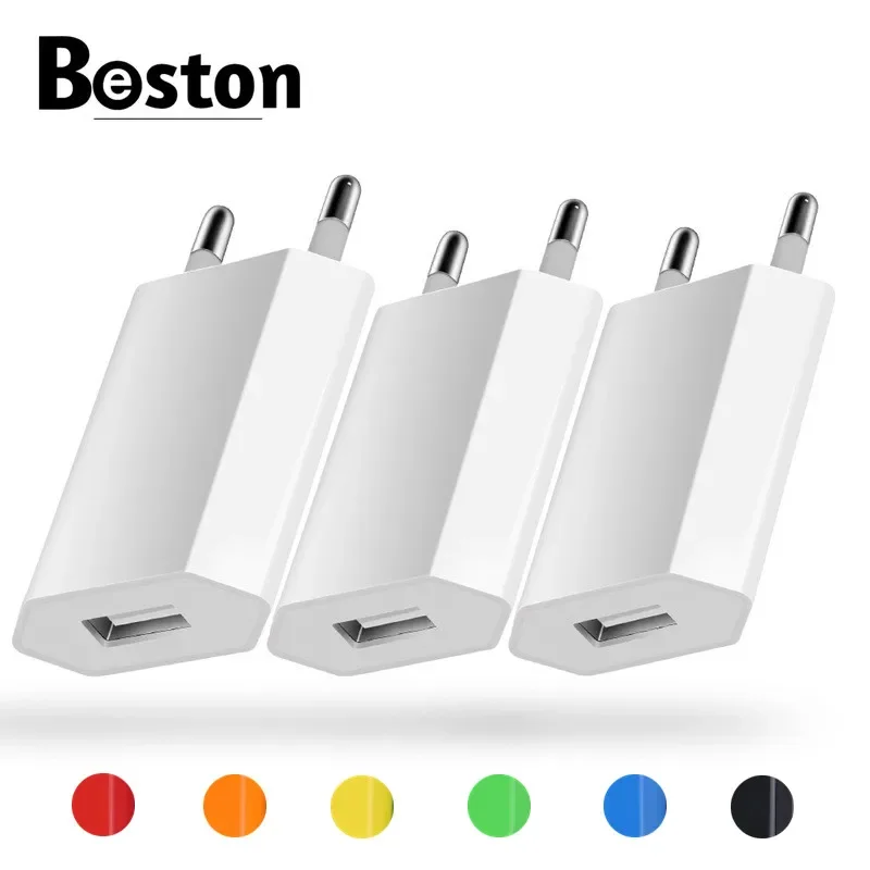 phone charger  European EU Plug USB AC Travel Wall Charging Charger Power Adapter For Apple iPhone 6 6S 5 5S 4 4S  Hot Selling