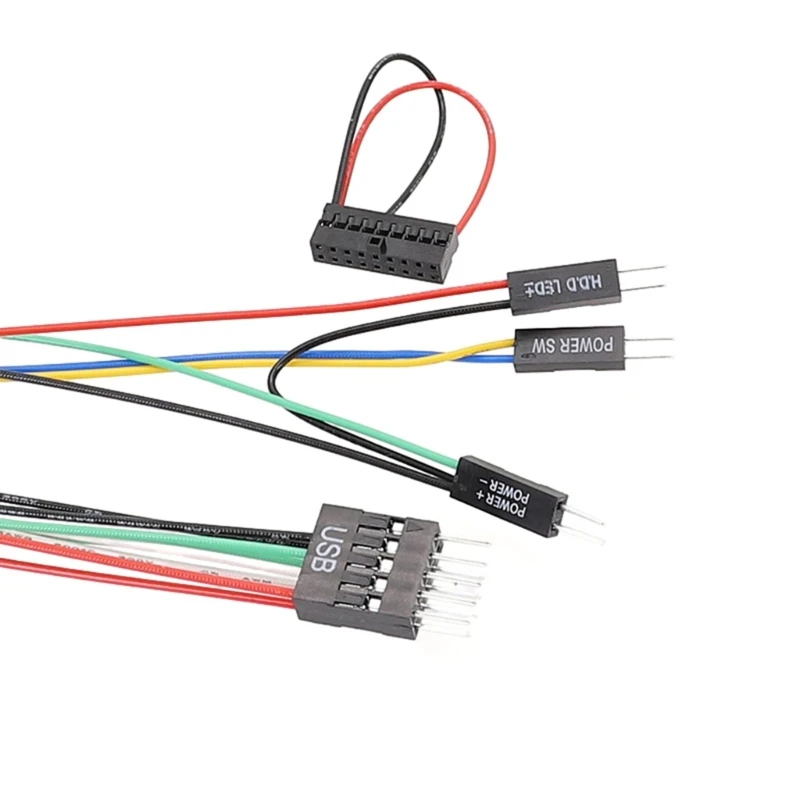 Modifikasi Kabel Power On untuk RD450X Kabel USB Lampu Daya Kabel Lampu Hard Disk Kabel Anti Kesalahan Penyisipan